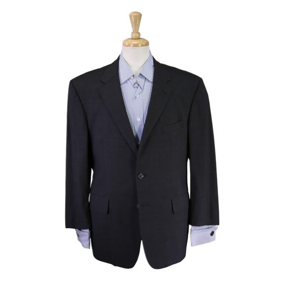 Brooks Brothers Solid Charcoal Gray Super 100's Wool Blazer Jacket 42S - Picture 1 of 8